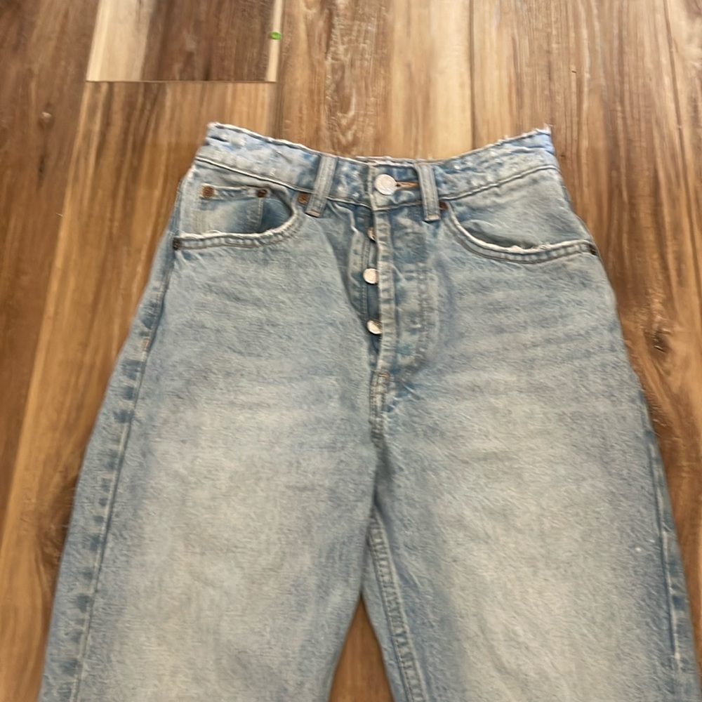 Zara jeans straight leg high rise
